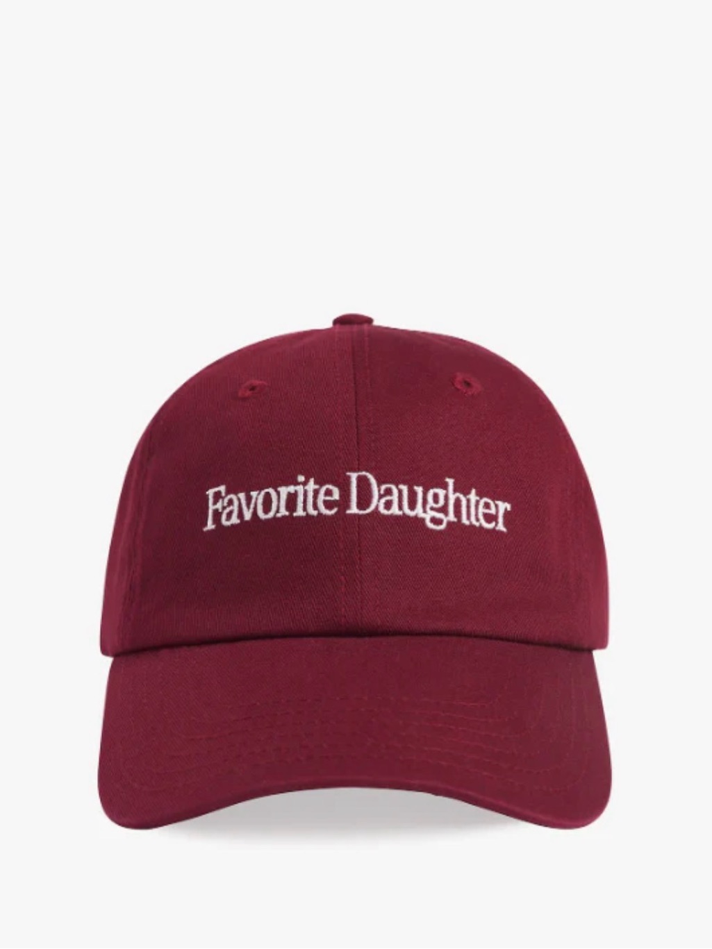 Favorite Daughter Maroon Baseball Cap With White Embroidered Logo